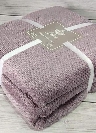 Плед микрофибра евро размер 200х220 см  belizza home сиреневый