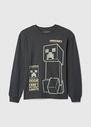 Детский лонгслив minecraft gap creeper
