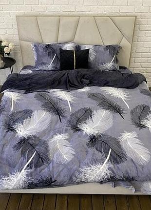 Плюшева постільна білизна євро розмір colorful home 014