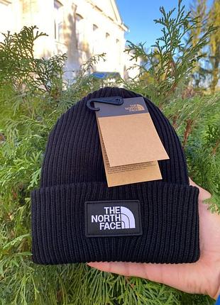 Шапка мужская зимняя The North Face подростковые качественные шапки тнф, стильная теплая шапка фирменная
