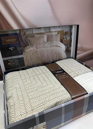 Постельное белье фланелевое байковое евро размер istanbul cozy zenith bej