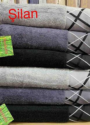 Набір бамбукових рушників для обличчя  hanibaba silan 50 на 90 см в упаковці 6 штук