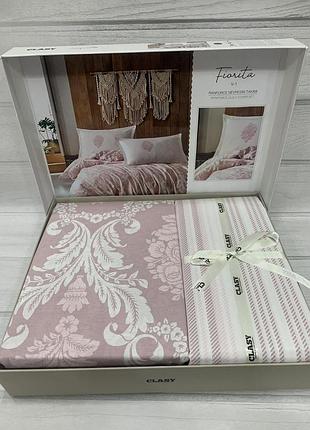 Постельное белье ранфорс люкс евро размер 200 на 220 см clasy fiorita