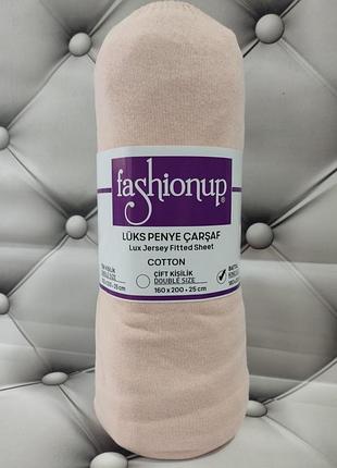 Простынь трикотажная на резинке 160 на 200 см  fashionup home турция в расцветках