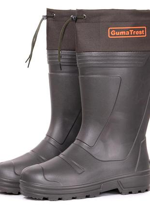 Сапоги зимние для рыбалки до -30°c eva с фольгированным вкладышем гуматрест e-07 / сапоги резиновые