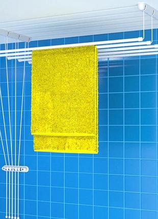 Сушилка усиленная потолочная для белья glori 1,6 метра 5 прутьев