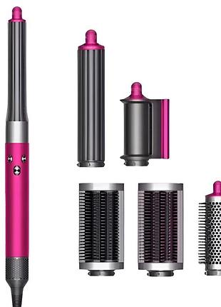 Мультистайлер airwrap complete long 1300 вт 6 насадок, фен-щетка, локоны, выравнивание, объем, розовая