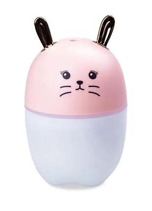 Дитячий зволожувач h2o humidifier 220мл, нічник, аромадифузор, миле зайченя, ультразвук