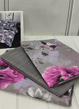 Постельное белье из ранфорса полуторный размер с наволочками 70 на 70 см турция 014