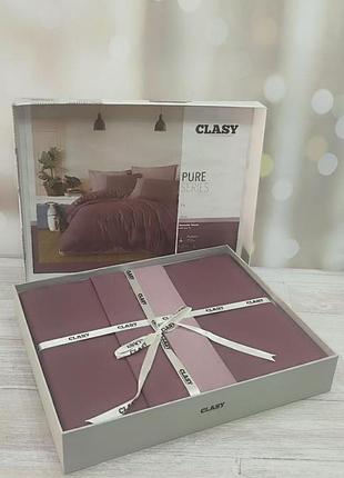 Постельное белье из ранфорса полуторный размер clasy пудровое