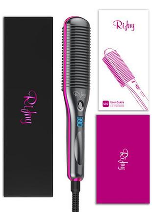 Электрическая расческа-выпрямитель rifny с функцией автоматической фиксации