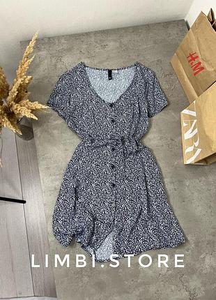 🌷бавовняний сарафан сукня плаття квіткове h&m на ґудзиках платье котоновое