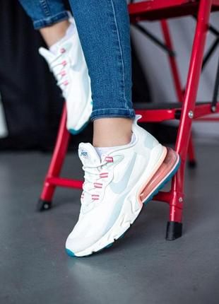 Nike air max 270 react white/blue🆕 шикарные кроссовки найк🆕 купить наложенный платёж3 фото