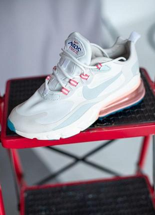 Nike air max 270 react white/blue🆕 шикарные кроссовки найк🆕 купить наложенный платёж4 фото