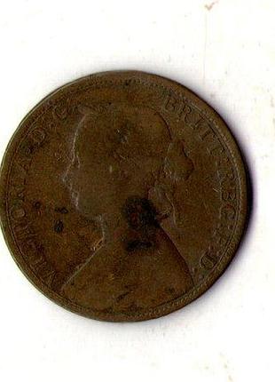 Велика британія королева вікторія ½ пенні, 1862 рік №1701