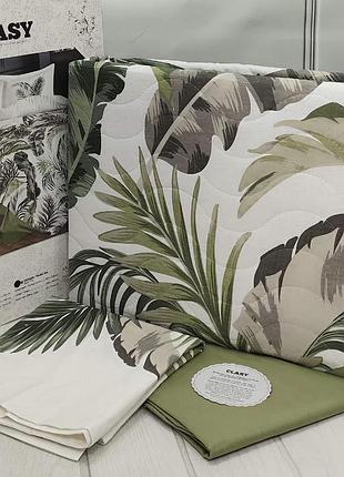 Постельное белье со стеганным покрывалом 4 сезона евро размер clasy 04