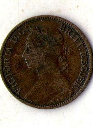 Велика британія королева вікторія 1 фартінг, 1893 рік №729