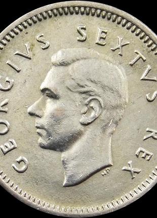 Південно-африканська республіка король георг vi 3 пенса 1952 рік срібло №2590