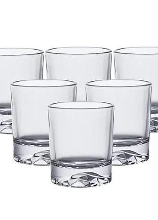Набор стаканов стеклянный 6 шт по 250 мл прозрачный hp556