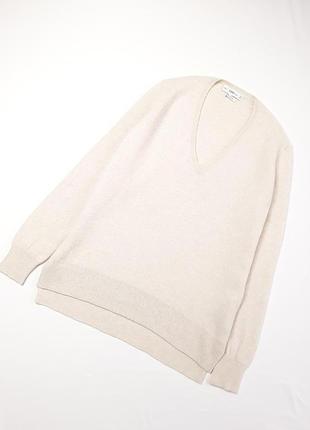 Кашемировый свитер молочного цвета от zara