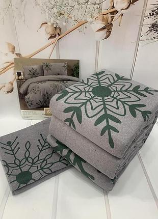 Постельное белье фланелевое байковое евро размер cotton collection 013