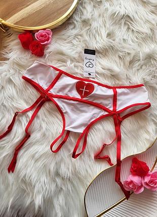 Эротические трусики в стиле медсестры, с открытым доступом , ролевые игры lovehoney