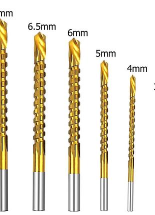 6pcs високошвидкісна сталь hss4241 з титановим покриттям, свердла бокового свердління фрезерні. спіральне свер