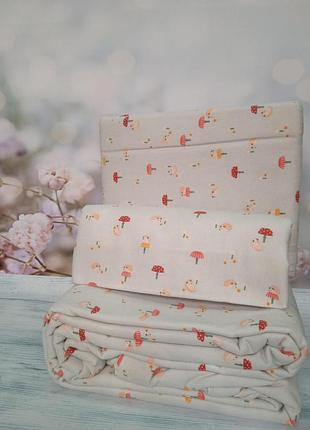 Набор постельного белья из фланели байка полуторный размер cotton collection 24