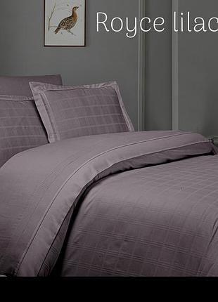 Постельное белье сатин delux евро размер first choice royce lilac