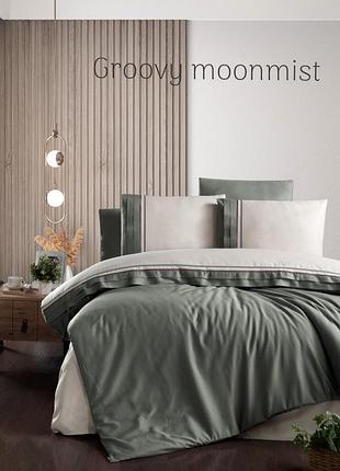 Постельное белье сатин delux евро размер first choice groovy moonmist