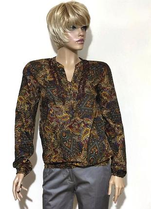 Tonmy hilfiger тонкая хлопковая блуза рубашка пейсли /12503/