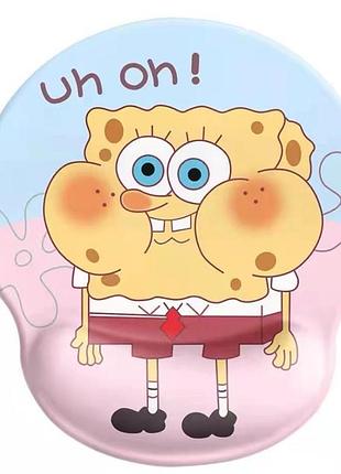 Коврик для мыши с поддержкой запястья 25 см*22,5 см*3мм sponge bob