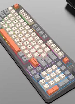 Проводная игровая клавиатура xunfox k82 gaming с rgb подстветкой black