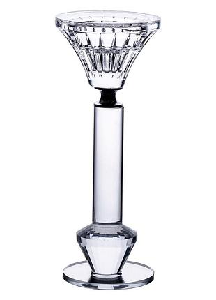 Подсвечник стеклянный на ножке 6×17.3 см прозрачный декоративный подсвечник на стол hp-4-10s