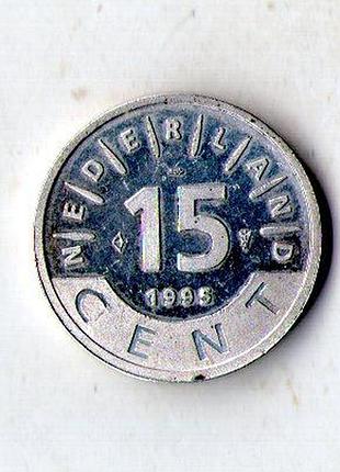 Нідерланди 15 центів 1995 рік "sns bank" срібло 6 гр. 925 пр. ювілейна №3393