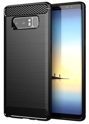 Резиновый чехол samsung galaxy note 8 carbon fiber