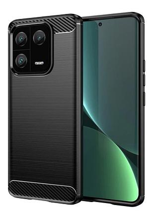 Резиновый чехол для xiaomi 13 carbon fiber