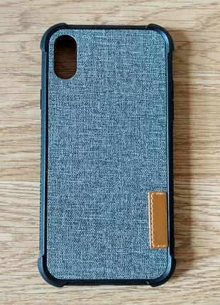 Тканевый резиновый бампер для apple iphone x / apple iphone xs