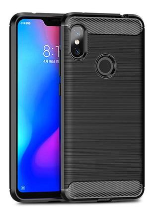 Чехол carbon fiber для xiaomi redmi note 6 pro
