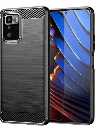 Резиновый чехол для xiaomi redmi note 12 / xiaomi redmi note 12 4g carbon fiber