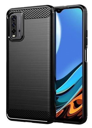 Резиновый чехол xiaomi redmi 9c / xiaomi redmi 10a carbon fiber