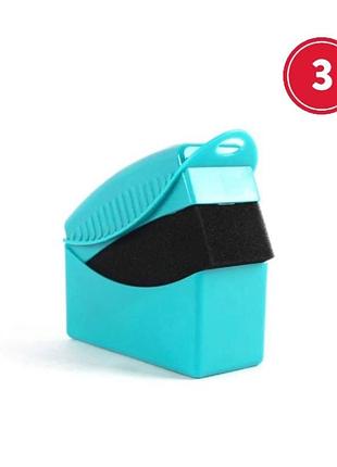 Аппликатор для чернения шин с ручкой demko lux голубой 3 шт