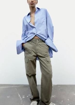 Жіночі карго штани zara 100% котон розмір s 36