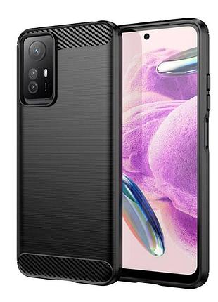 Резиновый чехол для xiaomi redmi note 12s carbon fiber