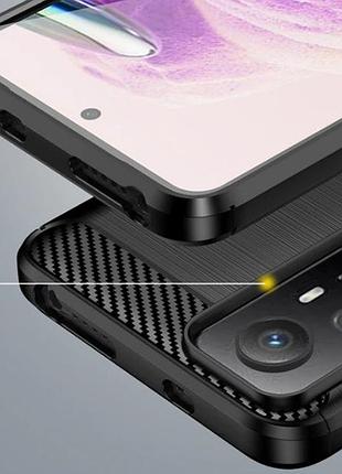 Резиновый чехол для xiaomi redmi note 12s carbon fiber2 фото