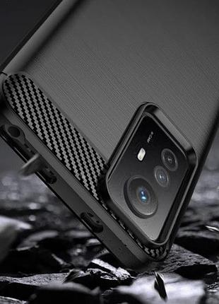 Резиновый чехол для xiaomi redmi note 12s carbon fiber4 фото