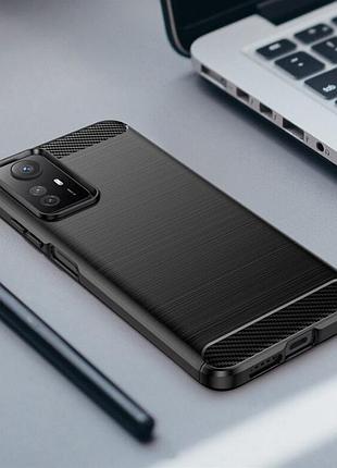 Резиновый чехол для xiaomi redmi note 12s carbon fiber5 фото