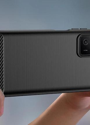 Резиновый чехол для xiaomi redmi note 12s carbon fiber6 фото