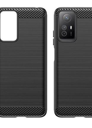 Резиновый чехол для xiaomi redmi note 12s carbon fiber7 фото
