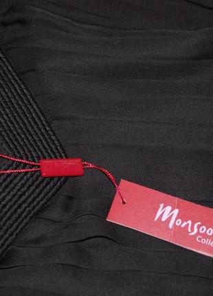 Комбинированное базовое платье плиссе миди от monsoon новое6 фото